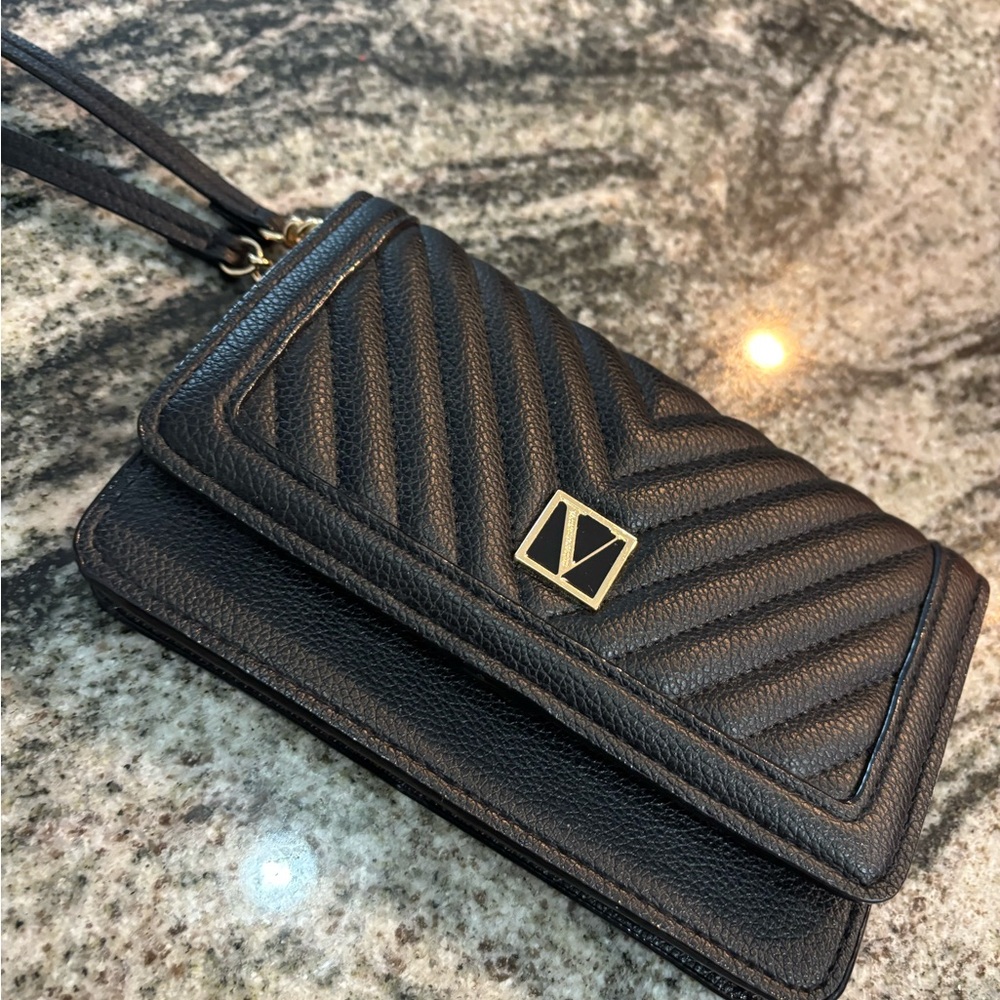 Victoria's Secret Black Quilted Wristlet